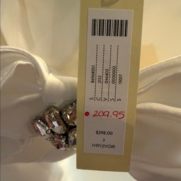 BHLDN Ivory Strapless Midi Dress with Bow Accent - Picture 3 of 5